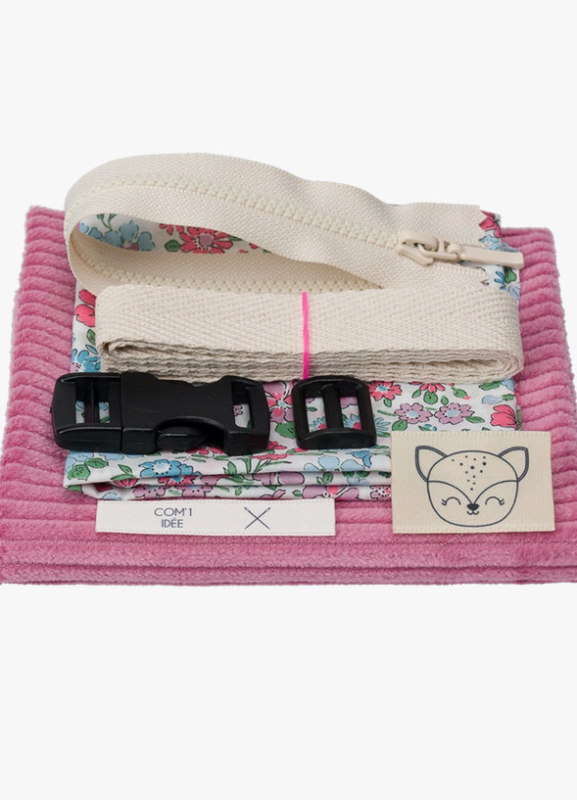 DIY-Set für Gürteltasche - auspacken - schneiden - losnähen - pink - kids